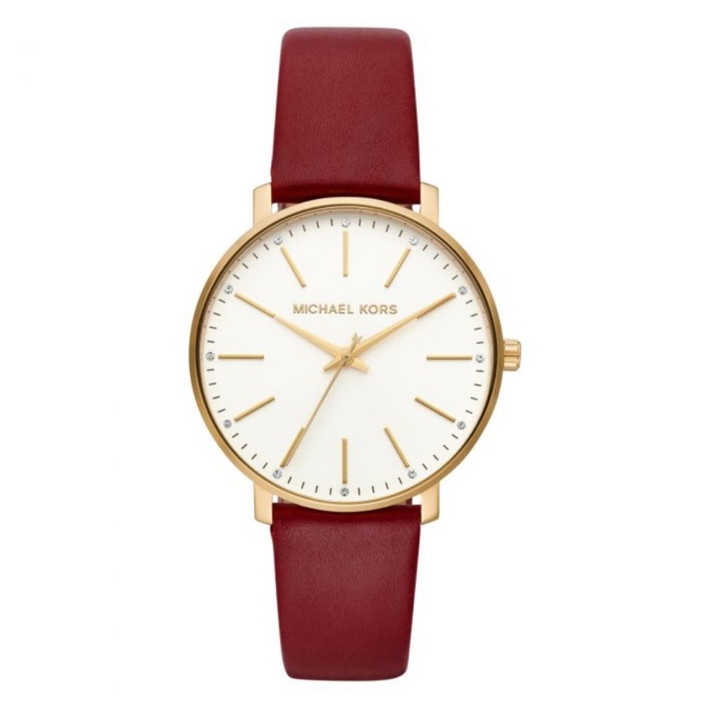 NWT Michael Kors Pyper Merlot LeatherWatch